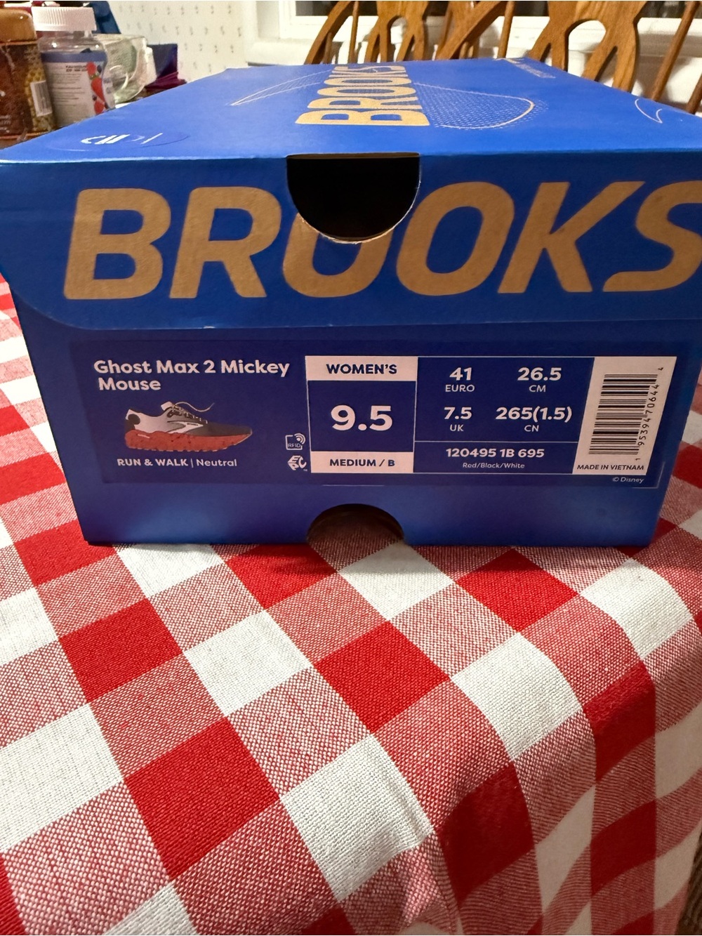 Disney Brooks Ghost Max 2 Mickey Mouse Box - Blue and Gold - Picture 2 of 6